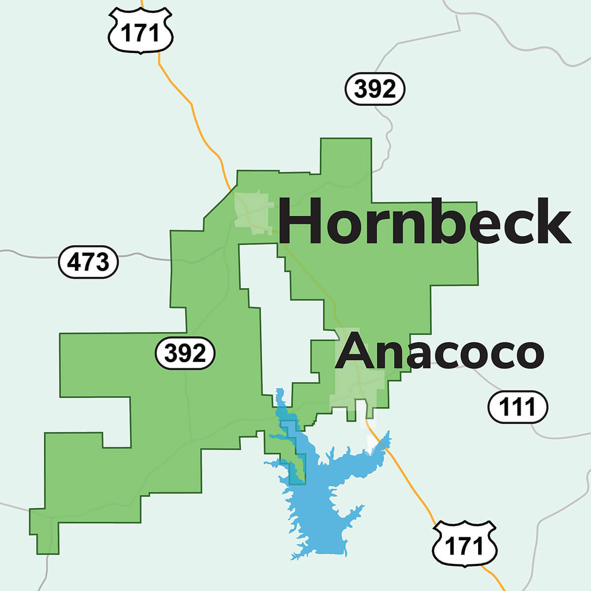 Hornbeck, Anacoco Pre-order sales area